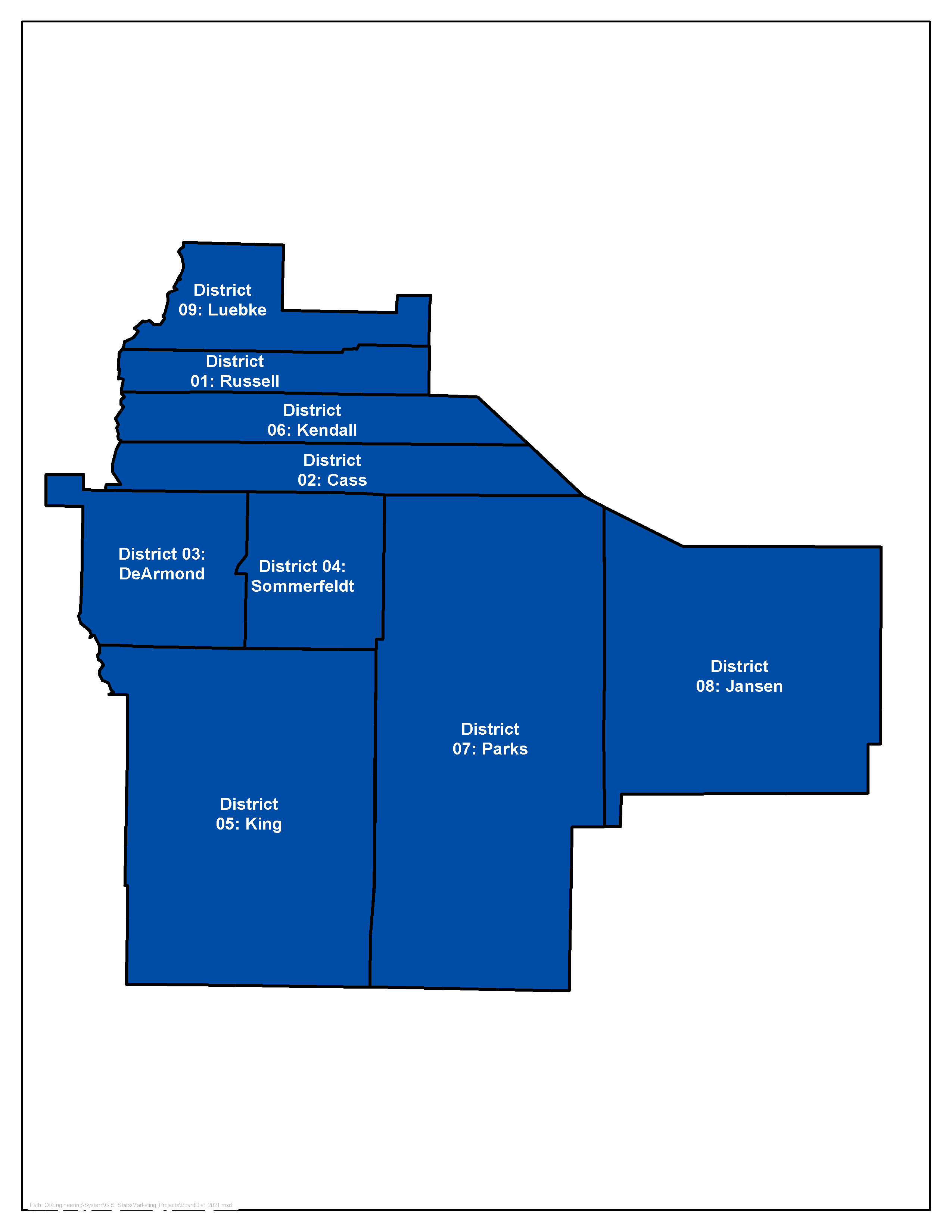 MEC Board of Director Service Area Map